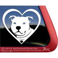 Bully Breed Hund in Herz | Dc1275Hrt Hochwertige Klebefolie Fensteraufkleber von NickerStickers