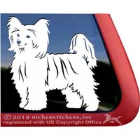 Chinese Crested Powderpuff Aufkleber | Dc1183Pl Hochwertige Klebefolie Fensteraufkleber von NickerStickers