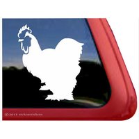 Cochin Huhn | Dc224Pl-L Hochwertige Klebefolie Fensteraufkleber - 15 cm Groß X 4, 3" Breit von NickerStickers