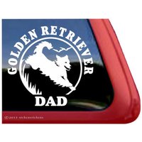 Golden Retriever Papa | Dc296Dad Hochwertige Klebefolie Fensteraufkleber - 5" Groß X 5, 5" Breit von NickerStickers