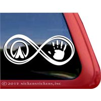 Hoof Hand Infinity Aufkleber | Dc112Pl Hochwertiger Kleber Reitsport Pferd Vinyl Fensteraufkleber von NickerStickers