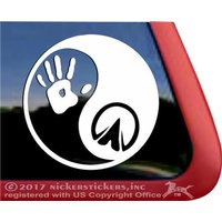 Huf Hand Yin Yang Aufkleber | Dc082Pl Hochwertiger Kleber Reitsport Pferd Vinyl Fensteraufkleber von NickerStickers