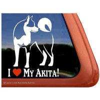 I Love My Akita | Dc305Hea Hochwertige Klebefolie Fensteraufkleber von NickerStickers