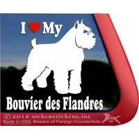 I Love My Bouvier | Dc830Hea Hochwertige Klebefolie Bouvier Des Flandres Fensteraufkleber von NickerStickers