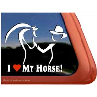 I Love My Horse | Dc911Hea Hochwertige Klebefolie Pferd & Trainer Fensteraufkleber Sticker von NickerStickers
