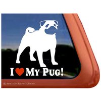 I Love My Mops | Dc372Hea Hochwertige Nickersticker Klebefolie Fensteraufkleber von NickerStickers