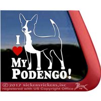 I Love My Podengo | Dc072Hea Portugiesisch Podengo Fenster Tablet Aufkleber von NickerStickers