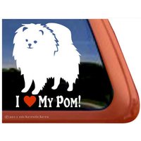 I Love My Pomeranian | Dc370Hea Hochwertige Klebefolie Fensteraufkleber - 5" Groß X 4" Breit von NickerStickers