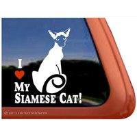 I Love My Siamese Cat | Dc403Hea Hochwertige Klebefolie Siam Katze Fensteraufkleber von NickerStickers