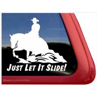 Just Let It Slide | Dc458Sp1 Hochwertige Klebefolie Reining Pferd Fensteraufkleber Aufkleber - 5" Groß X 5, 5" Breit von NickerStickers