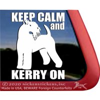 Keep Calm & Kerry On | Dc836Sp1 Hochwertige Klebefolie Blue Terrier Fensteraufkleber Aufkleber Keep Calm & Kerry On | Dc836Sp1 Hochwertige Klebefolie Blue Terrier Fensteraufkleber Aufkleber von NickerStickers