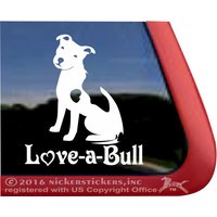 Love-A-Bull | Dc392Lab Pit Bull Spotted Terrier Hund Fenster Tablet Aufkleber von NickerStickers