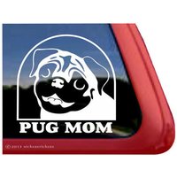 Mops Mama | Dc953Momj Hochwertige Nickersticker Klebefolie Fensteraufkleber von NickerStickers
