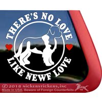 Newf Love | Dc531Nl Hochwertige Klebefolie Neufundland Landseer Fensteraufkleber Aufkleber von NickerStickers