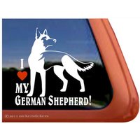 Schäferhund Liebe | Dc390Hea Hochwertige Klebefolie Fensteraufkleber - 15 cm Groß X 5, 25" Breit von NickerStickers