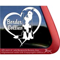 Split Face Border Collies Herz | Dc136Sp2 Hochwertiger Collie Fensteraufkleber Aufkleber Split Face Border Collies Herz | Dc136Sp2 Hochwertiger Collie Fensteraufkleber Aufkleber von NickerStickers