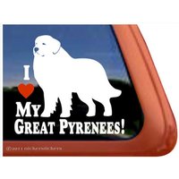 Tolle Pyrenäen Liebe | Dc351Hea Hochwertige Klebefolie Fensteraufkleber - 5" Groß X 5, 5" Breit Tolle Pyrenäen Liebe | Dc351Hea Hochwertige Klebefolie Fensteraufkleber - 5" Groß X 5, 5" Breit von NickerStickers