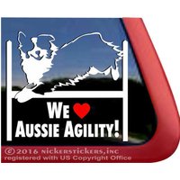 Wir Lieben Aussie Agility | Dc618Hea Hochwertige Klebefolie Fensteraufkleber von NickerStickers