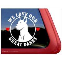 Wir Lieben Unsere Großen Dänen | Dc741Hea Hochwertige Klebefolie Great Dane | Cropped Fensteraufkleber Sticker Wir Lieben Unsere Großen Dänen | Dc741Hea Hochwertige Klebefolie Great Dane | Cropped Fensteraufkleber Sticker von NickerStickers