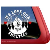 Wir Lieben Unsere Shelties | Dc956Heaj Hochwertige Klebefolie Sheltie Hund Fensteraufkleber Aufkleber von NickerStickers