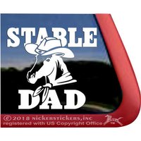 stabiler Papa | Dc1119Dad Lustiges Pferd in Cowboyhut Hochwertige Klebefolie Vinyl Fensteraufkleber Aufkleber von NickerStickers
