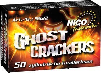 Nico Ghost Crackers Knallerbsen 10 x 50er Schachtel zylindrisch 5522 von Nico