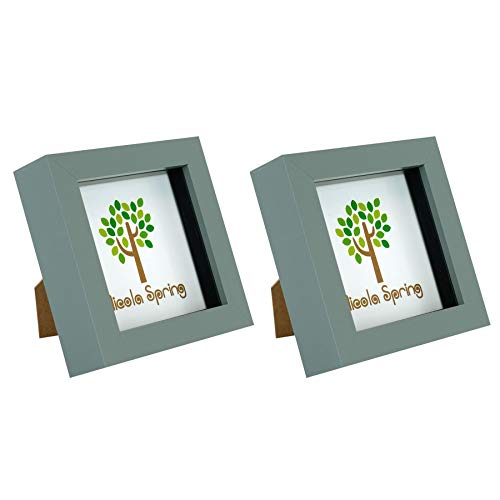 Nicola Spring 3D-Box Fotorahmen - 4 X 4 - Grau - Pack Von 2 von Nicola Spring