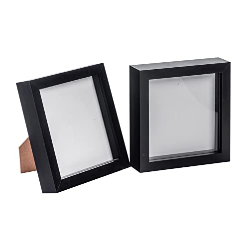 Nicola Spring 3D-Box Fotorahmen - 6 X 6 - Schwarz - Pack Von 2 von Nicola Spring