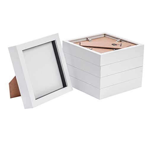 Nicola Spring 3D-Box Fotorahmen - 6 X 6 - Weiß - Pack Von 5 von Nicola Spring