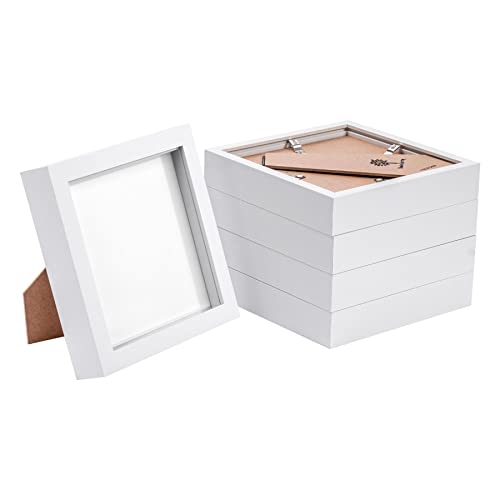 Nicola Spring 3D-Box Fotorahmen - 6" x 6" - Weiß - Pack Von 5 Nicola Spring 3D-Box Fotorahmen - 6" x 6" - Weiß - Pack Von 5 von Nicola Spring
