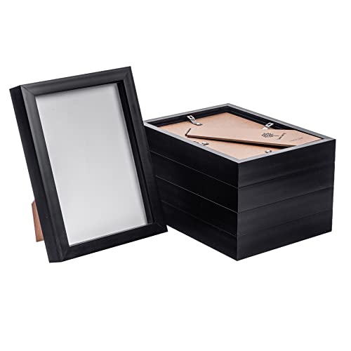 Nicola Spring 3D-Box Fotorahmen - A5 (6 X 8) - Schwarz - Pack Von 5 von Nicola Spring