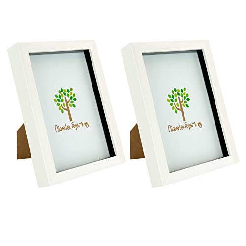Nicola Spring 3D-Box Fotorahmen - A5 (6 X 8) - Weiß - Pack Von 2 von Nicola Spring