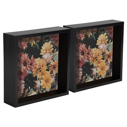 Nicola Spring 3D Deep Box Fotorahmens - 8 X 8" - Schwarz - Pack Von 5 von Nicola Spring