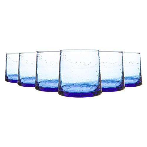 Nicola Spring Merzouga Recycelte Glas Turler - 200ml - Blau - 6. Packung von Nicola Spring