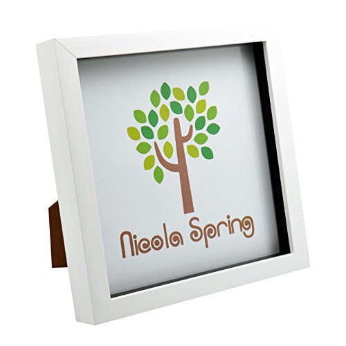 Nicola Spring 3D-Box Fotorahmen - 8 X 8 - Weiß von Nicola Spring