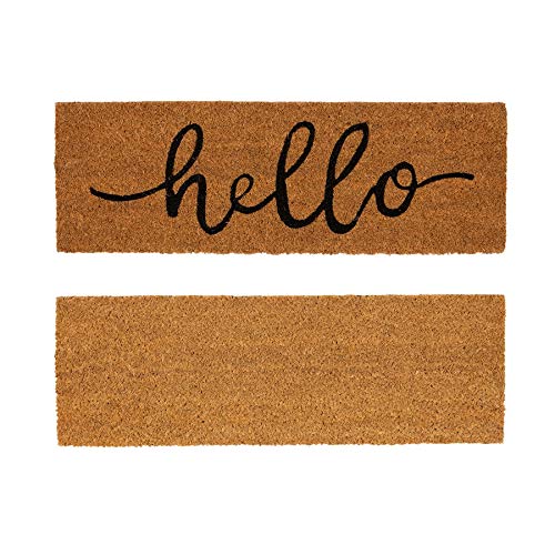 Nicola Spring Coir Step Mats - 60 X 20cm - Hallo - Pack Von 2 von Nicola Spring