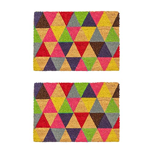 Nicola Spring Coir -Türmatten - 60 X 40cm - Dreieck - Pack Von 2 von Nicola Spring