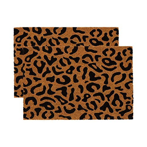 Nicola Spring Coir -Türmatten - 60 X 40cm - Leopard - Pack Von 2 Nicola Spring Coir -Türmatten - 60 X 40cm - Leopard - Pack Von 2 von Nicola Spring