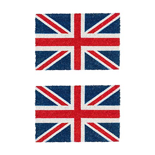 Nicola Spring Coir -Türmatten - 60 X 40cm - Union Jack - Pack Von 2 von Nicola Spring