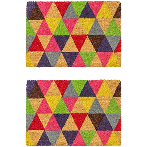 Nicola Spring Coir -Türmatten - 90 X 60cm - Dreieck - Pack Von 2 von Nicola Spring