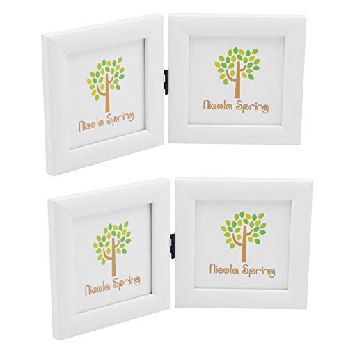 Nicola Spring Falten 2 Fotorahmen - 4 X 4 - Weiß - Pack Von 2 von Nicola Spring