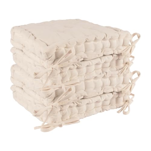 Nicola Spring Französische Matratzensitzkissen - 40cm - Creme - Pack Von 4 Nicola Spring Französische Matratzensitzkissen - 40cm - Creme - Pack Von 4 von Nicola Spring