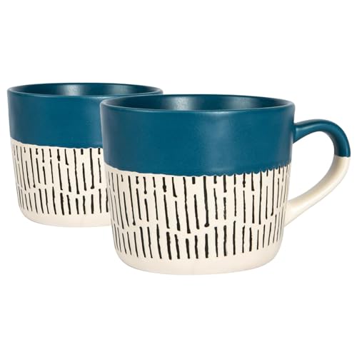 Nicola Spring Getauchte Armaturenbrettkaffeetassen - 450ml - Blau - Pack Von 2 Nicola Spring Getauchte Armaturenbrettkaffeetassen - 450ml - Blau - Pack Von 2 von Nicola Spring