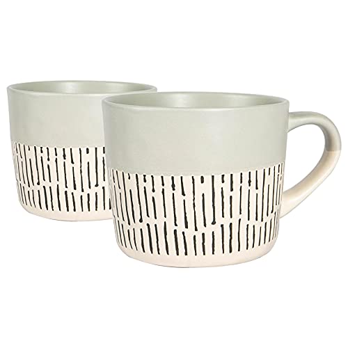 Nicola Spring Getauchte Armaturenbrettkaffeetassen - 450ml - Grau - Pack Von 2 von Nicola Spring