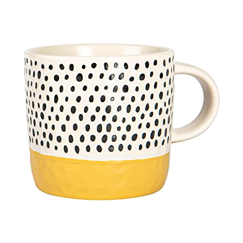 Nicola Spring Getauchte Dotty Stone Hager Kaffeetasse - 385ml - Senf Nicola Spring Getauchte Dotty Stone Hager Kaffeetasse - 385ml - Senf von Nicola Spring