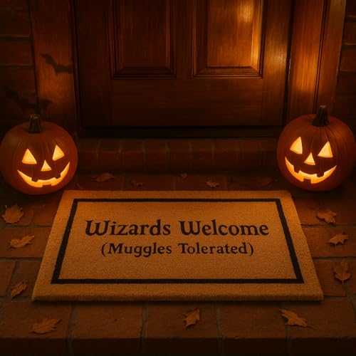 Nicola Spring Halloween Coir Türmatte - 60 X 40cm - Zauberer Willkommen von Nicola Spring
