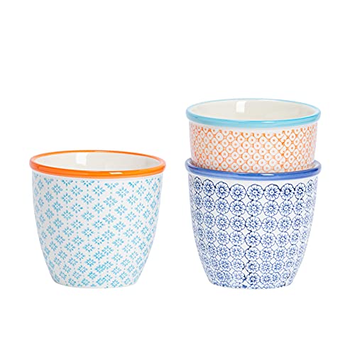 Nicola Spring Handgedruckte Pflanzentöpfe - 13,8cm - Floral von Nicola Spring