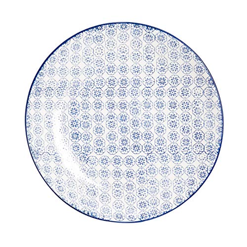 Nicola Spring Handgedruckter Teller - 25,5cm - Marine Nicola Spring Handgedruckter Teller - 25,5cm - Marine von Nicola Spring