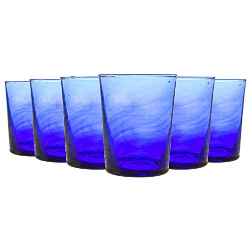 Nicola Spring Meknes Recycelte Glas Trinkgläser - 215ml - Blau - Pack Von 6 von Nicola Spring