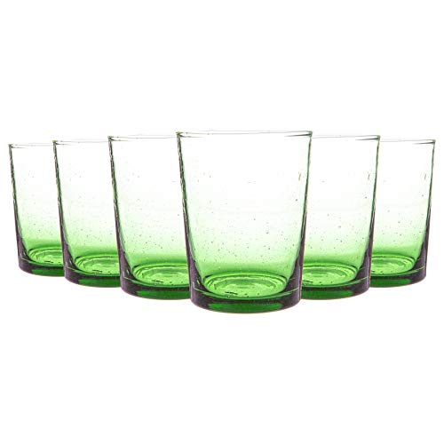 Nicola Spring Meknes Recycelte Glas Trinkgläser - 215ml - Grün - Pack Von 6 von Nicola Spring